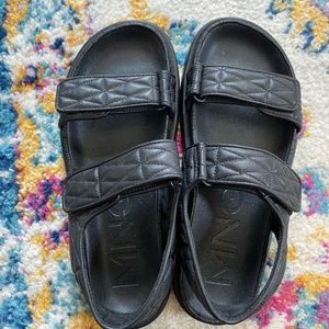 Mango Quilted Strap Sandals